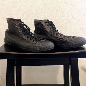 Converse Mid-Top Zip Up Leather Shoes